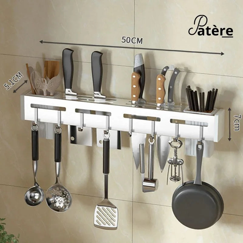 [Luxe-Rangement] - patere noire metal luxueuse pour cuisine - patere murale